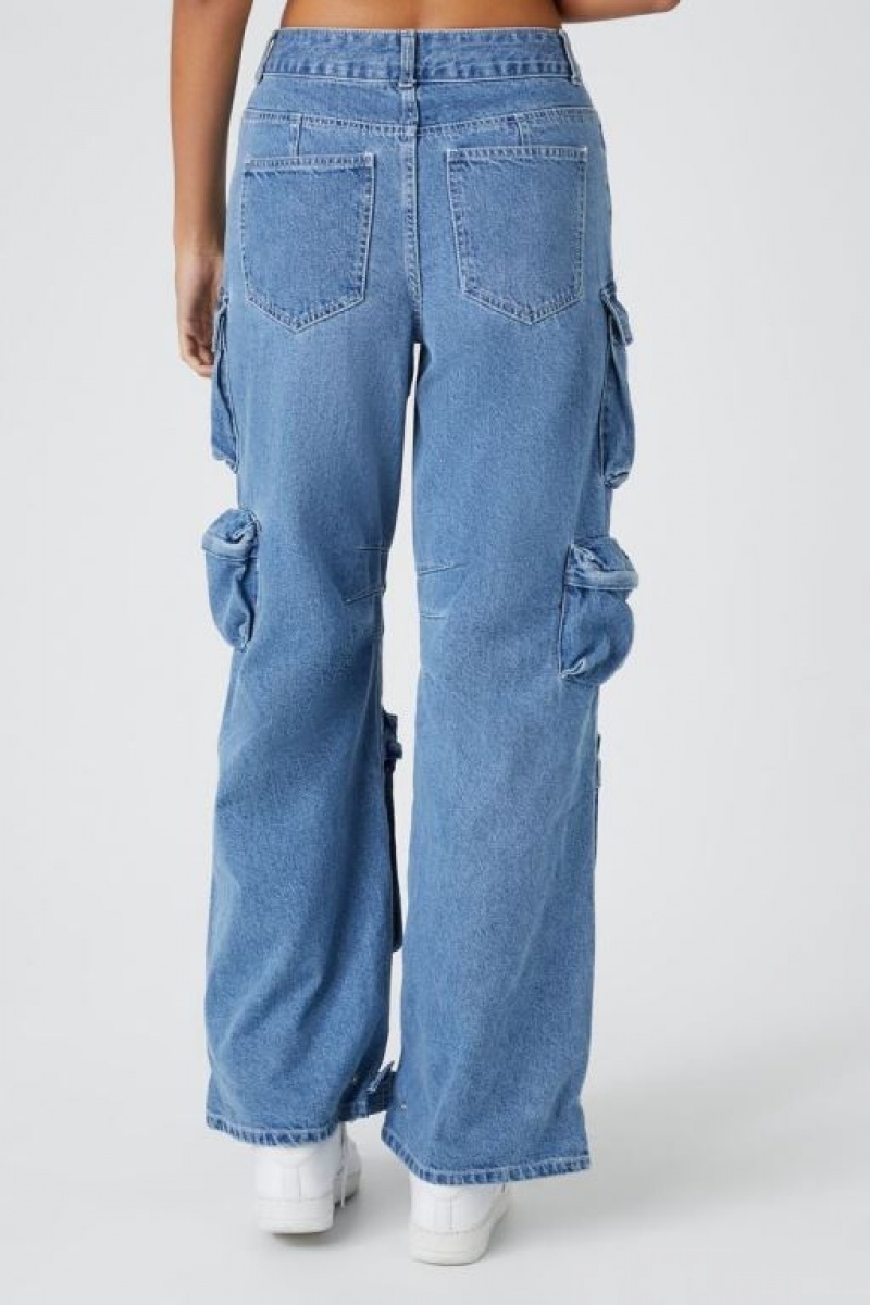 Jeans Forever 21 Directo Leg Cargo Mujer Azules | tPdTwXsc8nk