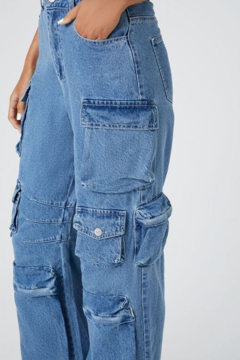 Jeans Forever 21 Directo Leg Cargo Mujer Azules | tPdTwXsc8nk