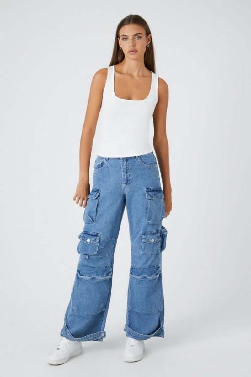 Jeans Forever 21 Directo Leg Cargo Mujer Azules | tPdTwXsc8nk