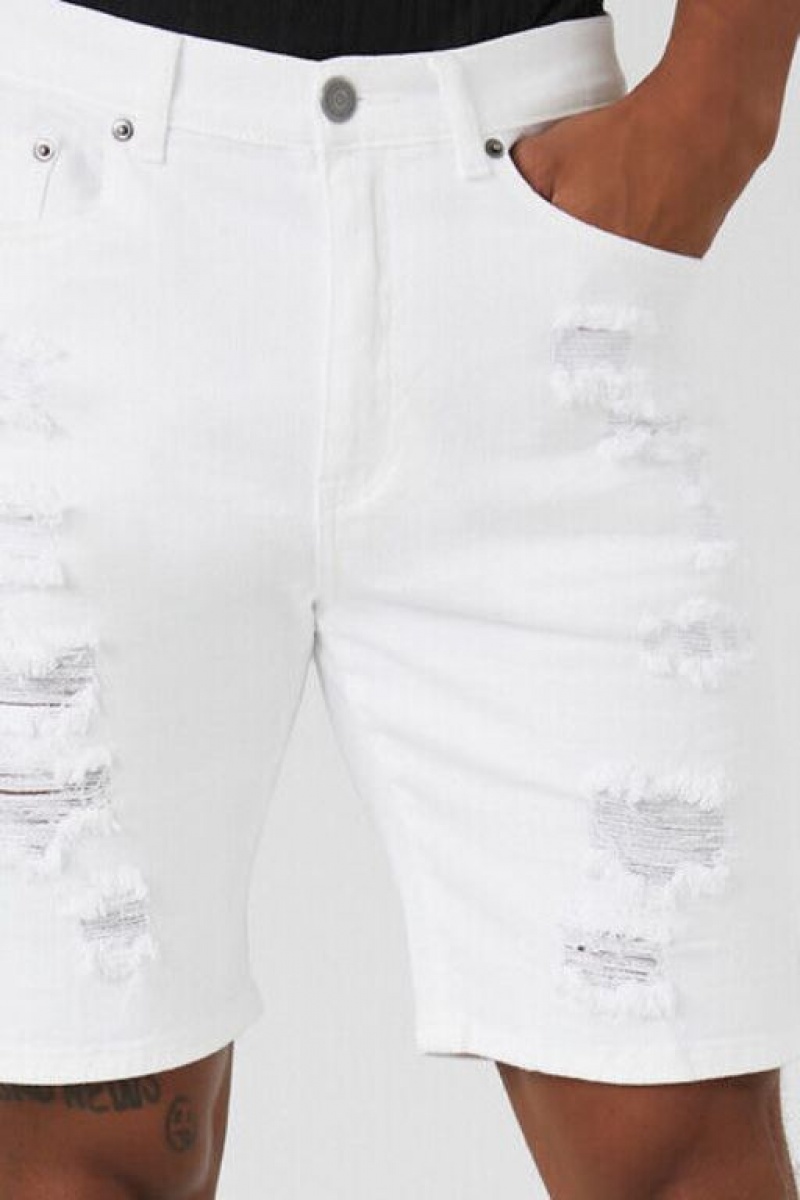 Jeans Forever 21 Distressed Denim Hombre Blancas | umN22HgRZM0