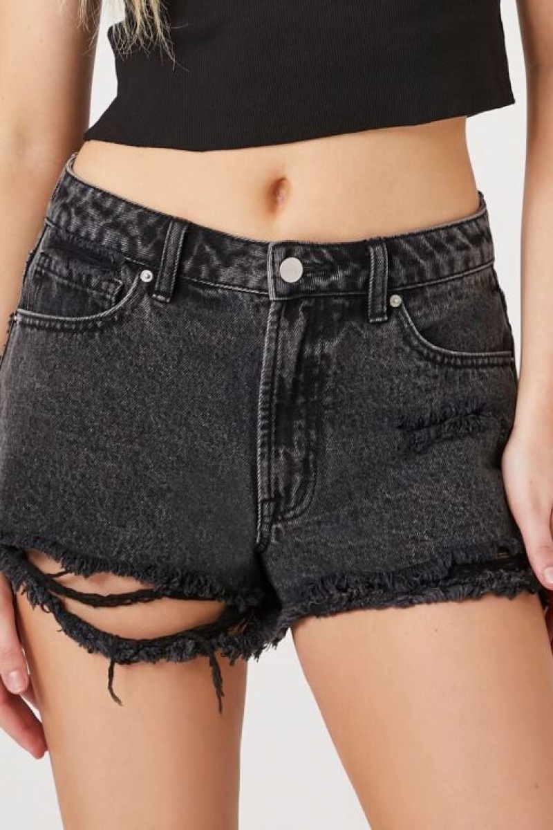 Jeans Forever 21 Distressed Denim Hot Mujer Negras | i7gJiWdzpPt