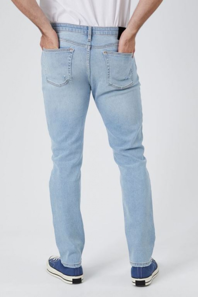 Jeans Forever 21 Distressed Flaco Hombre Azules Claro | ySWSfFkSlDj