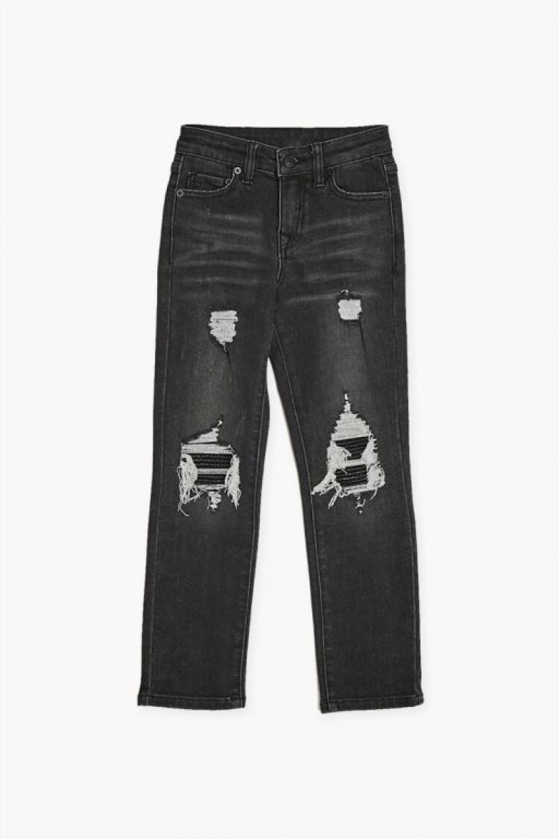 Jeans Forever 21 Distressed Girls Boys Niños Azules Negras | rTEyGy9SlbM