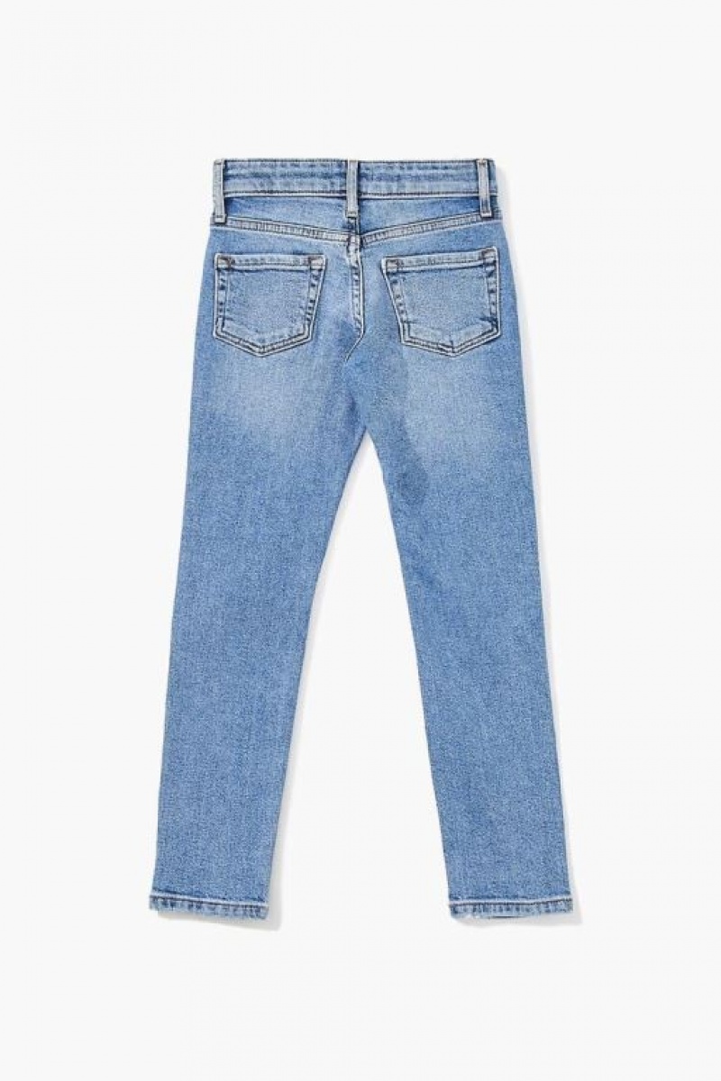 Jeans Forever 21 Distressed Girls Boys Niños Azules | Y04xrrB8sWY