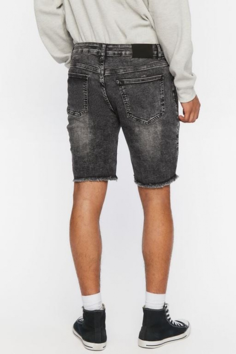 Jeans Forever 21 Distressed Moto Denim Hombre Negras | mG64ufelyRa