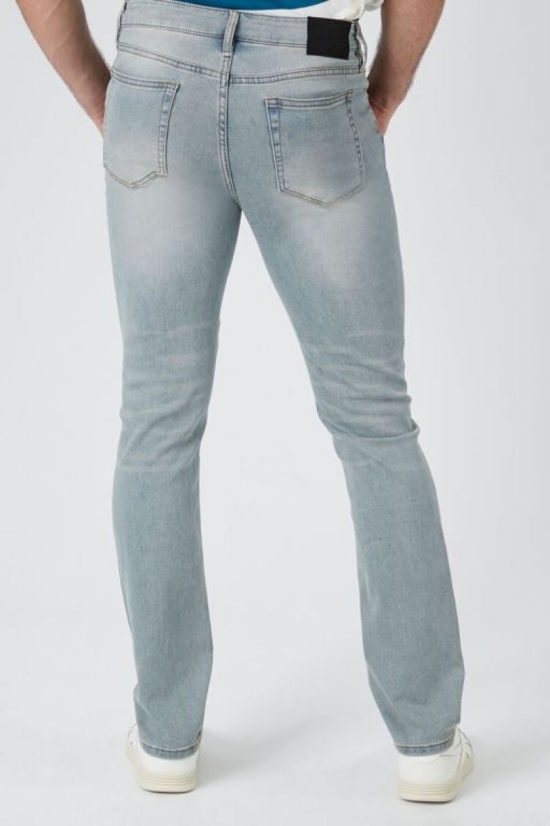 Jeans Forever 21 Distressed Slim Fit Hombre Azules Claro | iOMtPdYCKEE