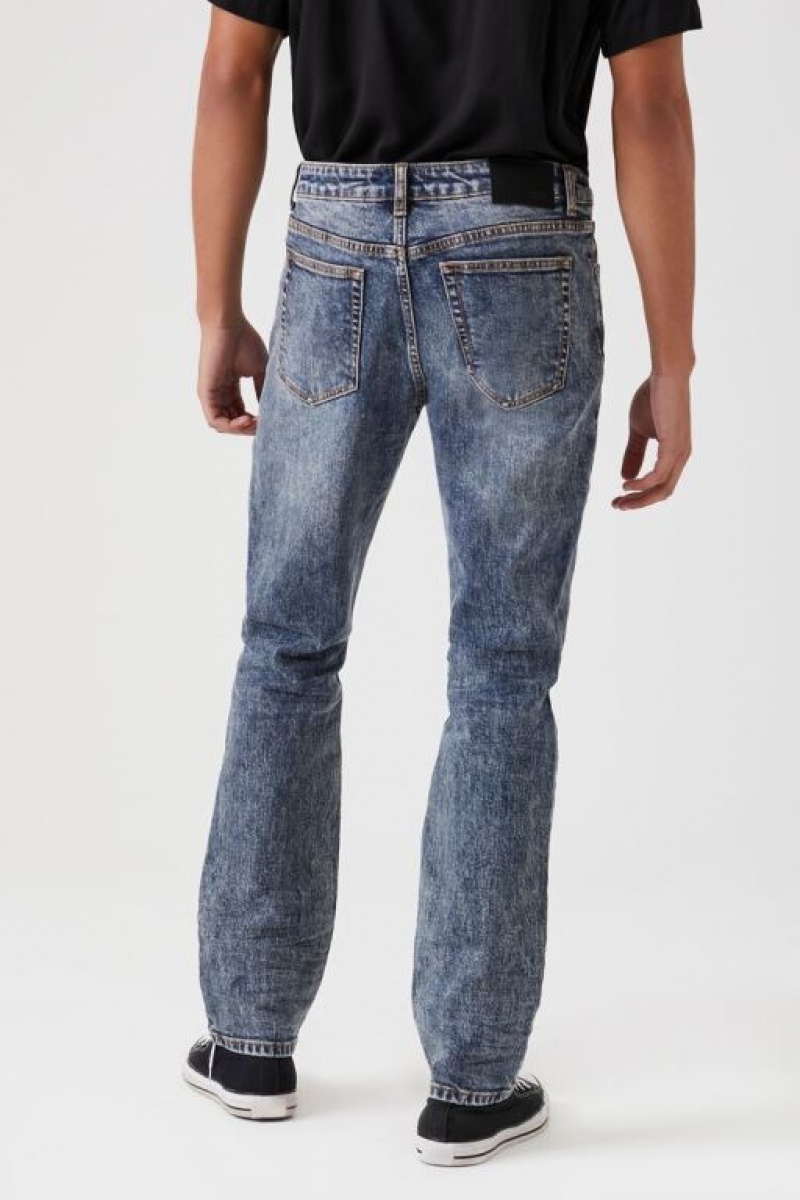 Jeans Forever 21 Distressed Slim Leg Hombre Azules | i0vn3I13wMb