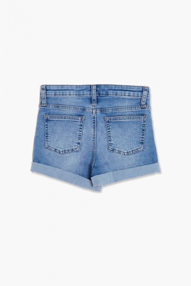 Jeans Forever 21 Girls Cuffed Denim Niños Azules | 1b8N1LjIKJs