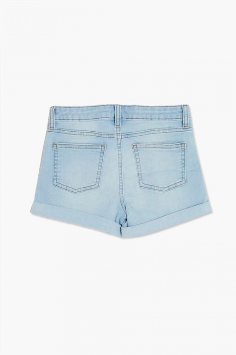 Jeans Forever 21 Girls Cuffed Denim Niños Azules Claro | oYwLZMhp1lw