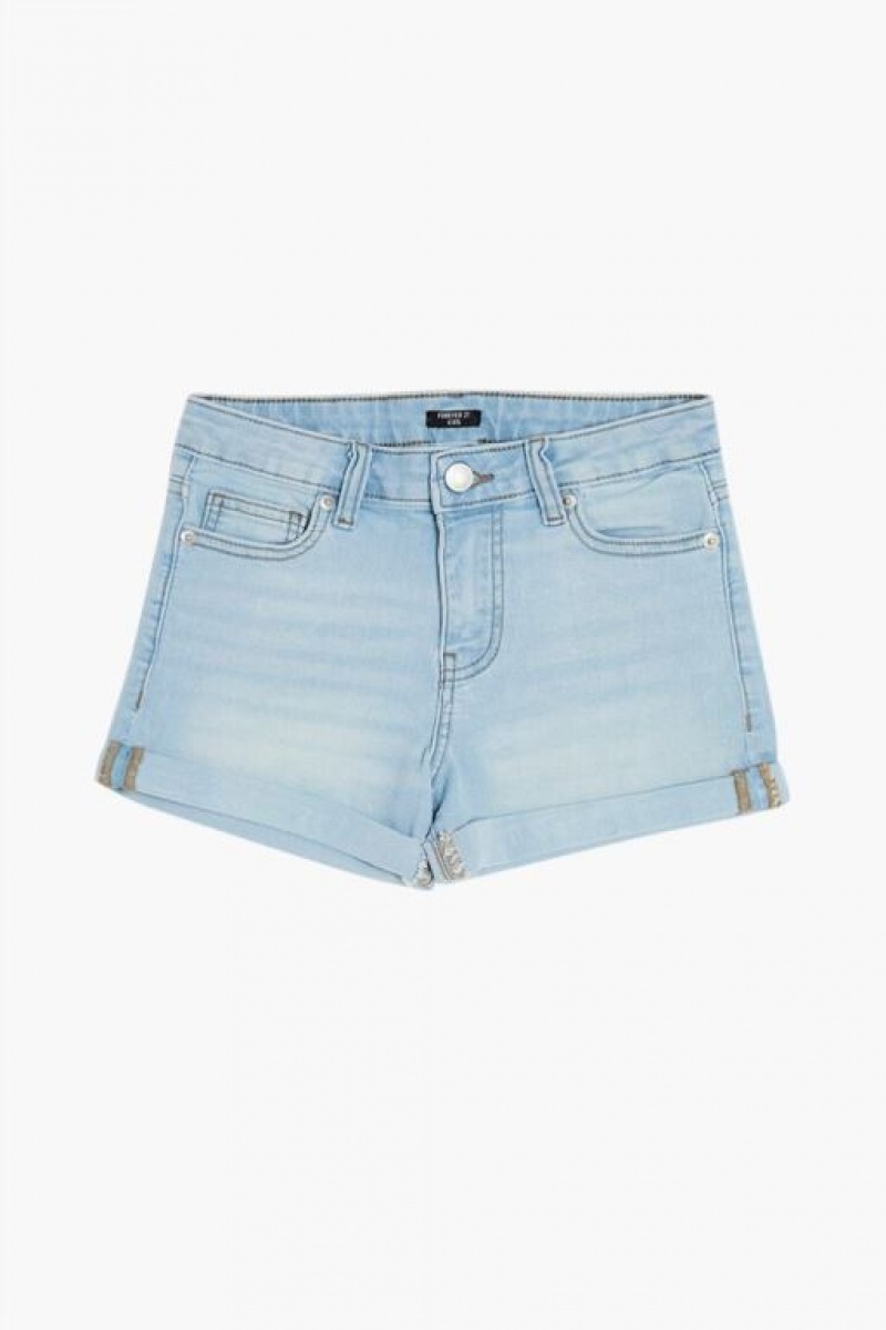 Jeans Forever 21 Girls Cuffed Denim Niños Azules Claro | oYwLZMhp1lw