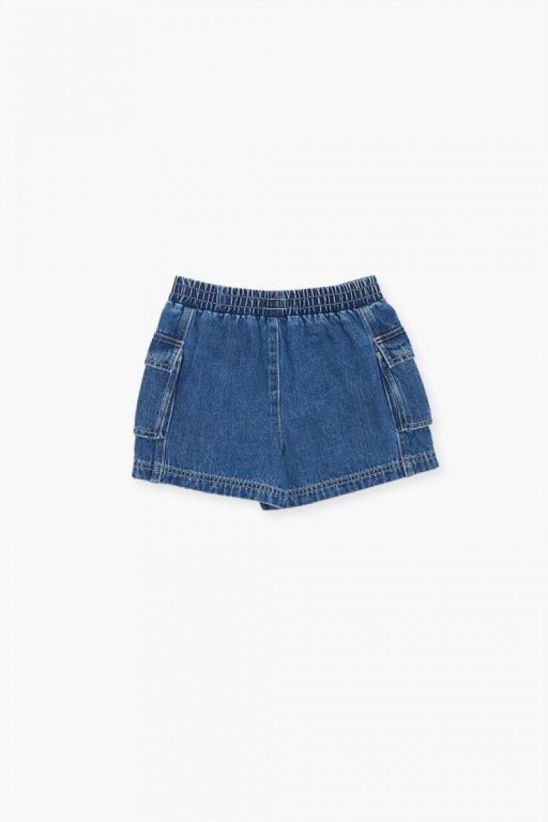 Jeans Forever 21 Girls Denim Cargo Niños Azules | y6Bb8UbjiXu