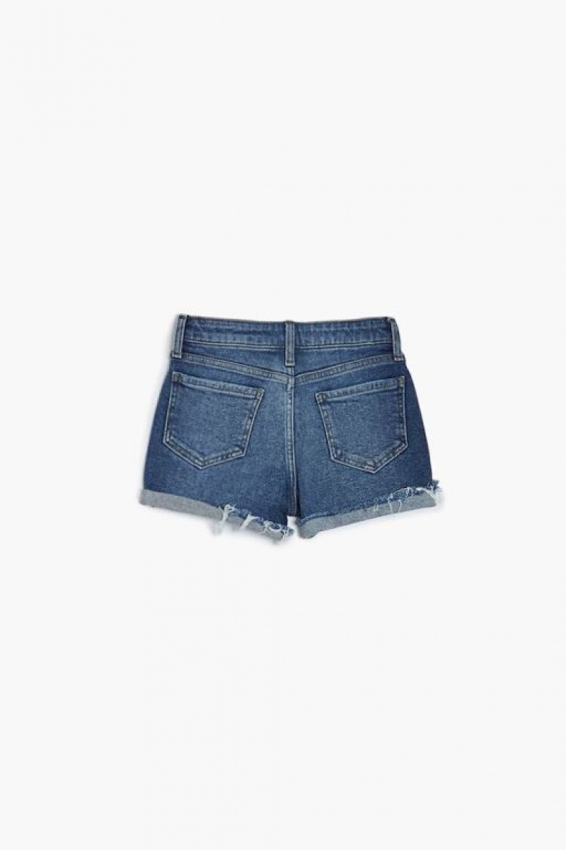 Jeans Forever 21 Girls Distressed Denim Niños Azules | e9qcf9GNZVd