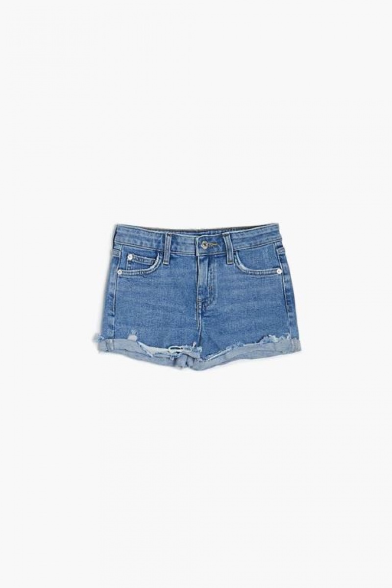 Jeans Forever 21 Girls Distressed Denim Niños Azules Claro | yzSUQ534itC