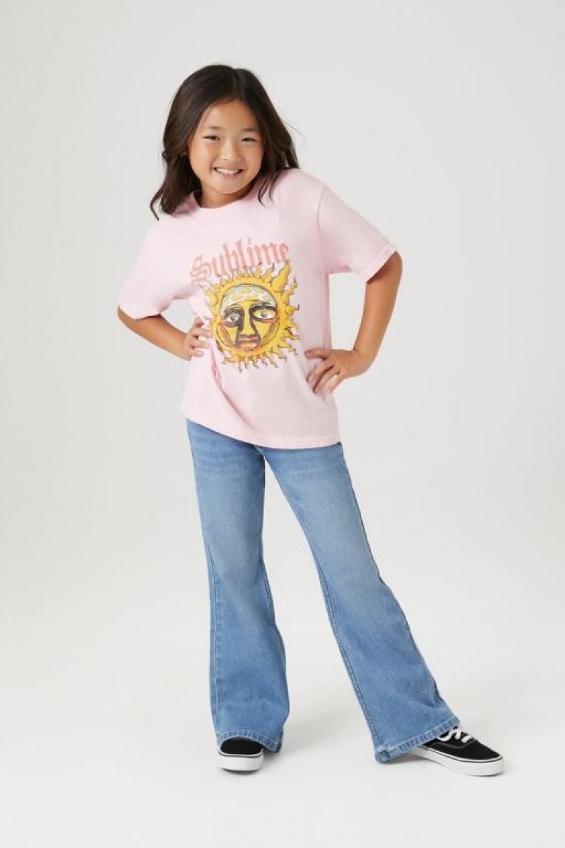 Jeans Forever 21 Girls Flare Leg Niños Azules Claro | lu1lyBkJ9S3