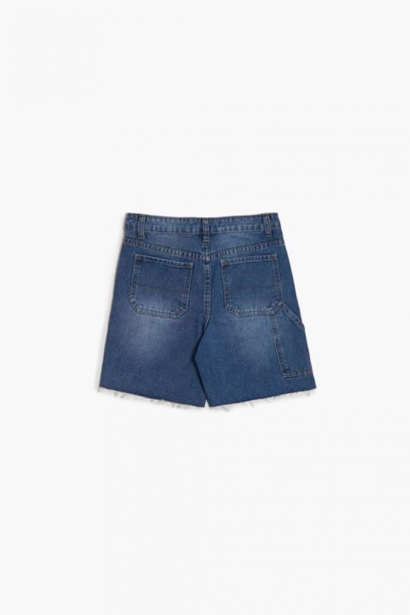 Jeans Forever 21 Girls Frayed Denim Niños Azules | UShTKRPOmDf