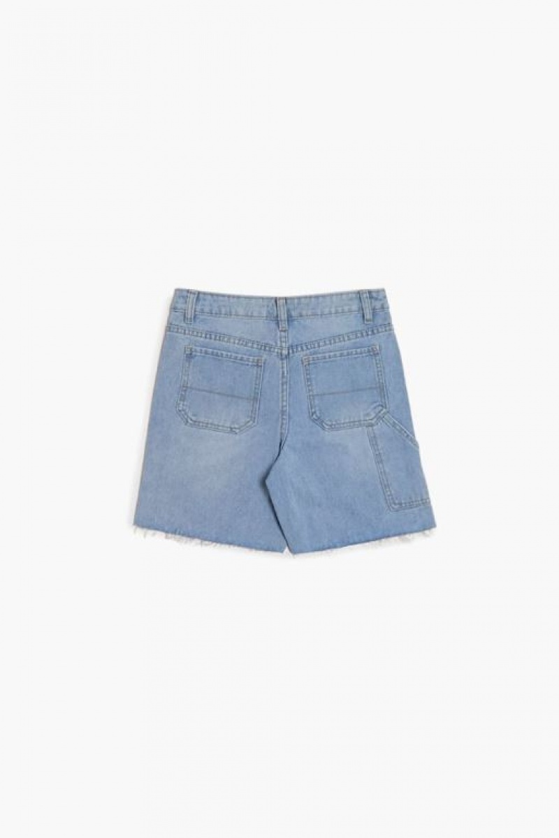 Jeans Forever 21 Girls Frayed Denim Niños Azules Claro | DsjYPtrs9mB