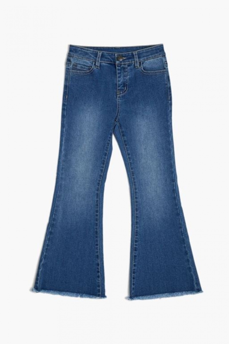 Jeans Forever 21 Girls Frayed Flare Leg Niños Azules | g6Cqg0KrnR4