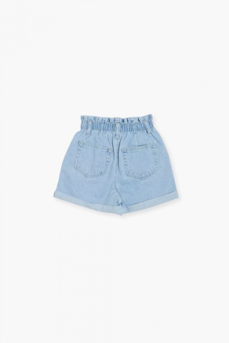 Jeans Forever 21 Girls Paperbag Denim Niños Azules Claro | TV0xrGAnhFN