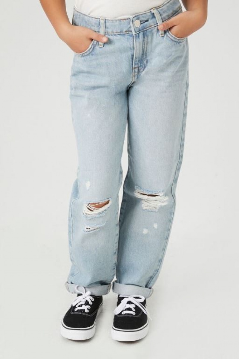 Jeans Forever 21 Girls Recycled Cotton Niños Azules Claro | g7TWhZAQTPW