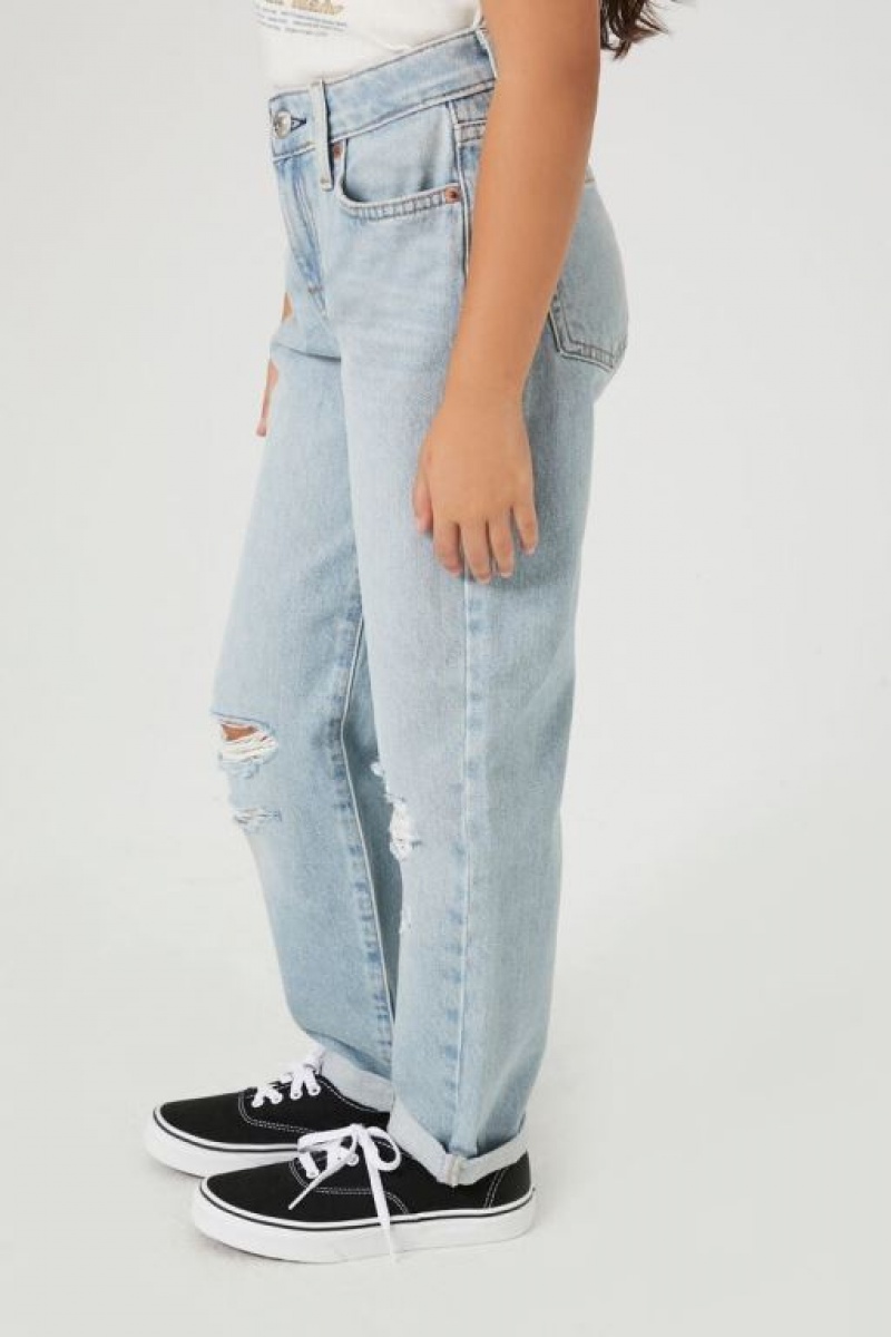 Jeans Forever 21 Girls Recycled Cotton Niños Azules Claro | g7TWhZAQTPW