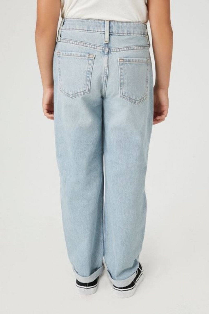 Jeans Forever 21 Girls Recycled Cotton Niños Azules Claro | g7TWhZAQTPW