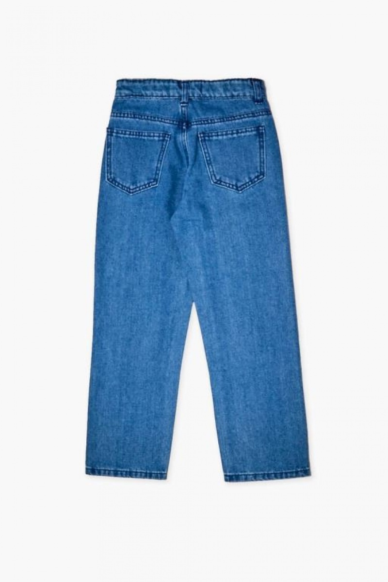 Jeans Forever 21 Girls Rhinestone A Rayas Niños Azules | QelnMEpi6TT