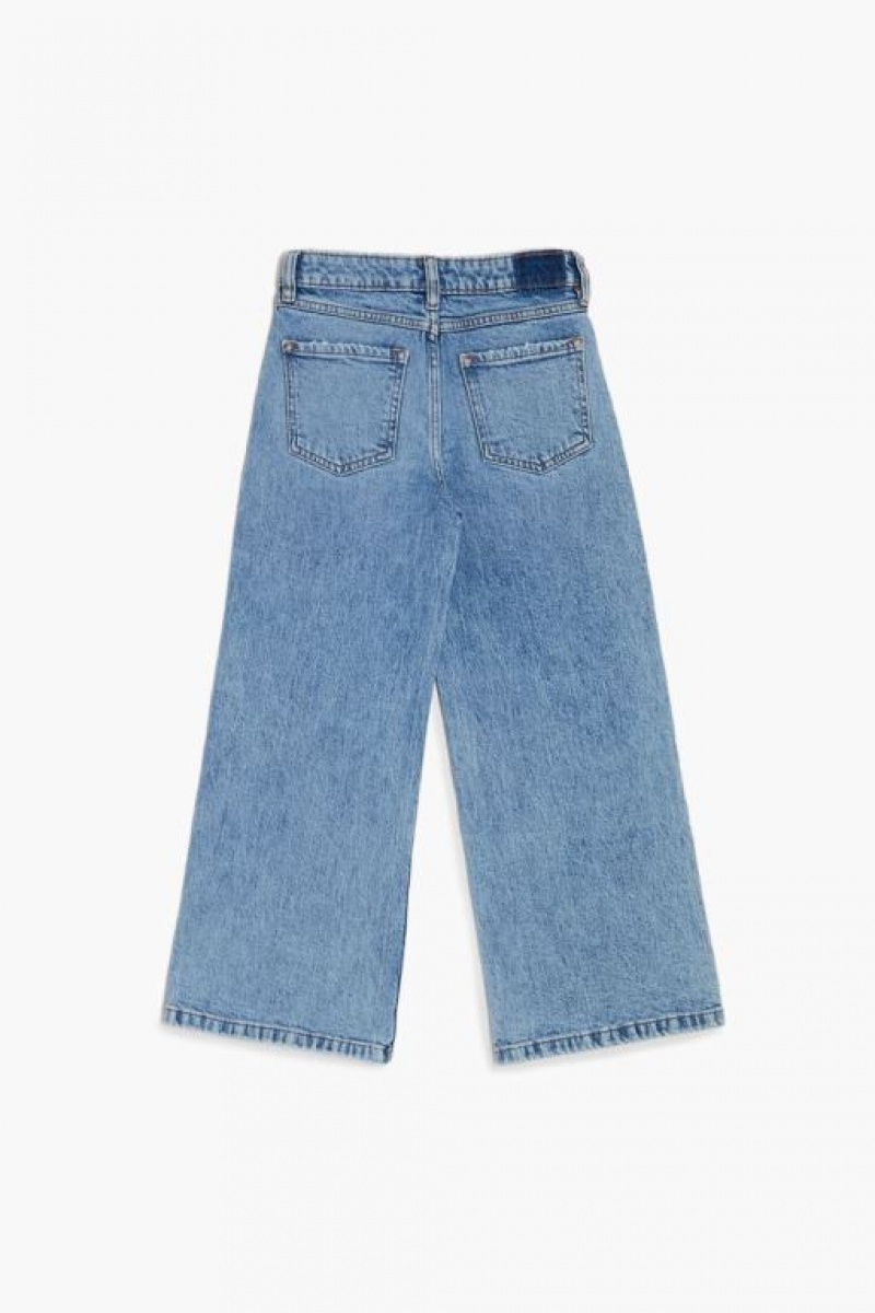 Jeans Forever 21 Girls Stretch Denim Wide Niños Azules Claro | kaRy1eL4NEX