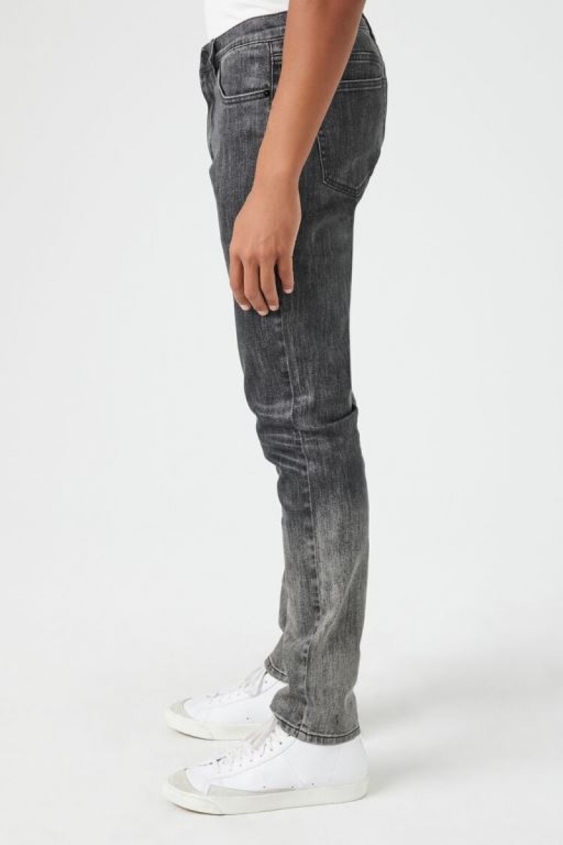 Jeans Forever 21 Gradient Wash Slim Fit Hombre Negras | wr4Jac2w88o