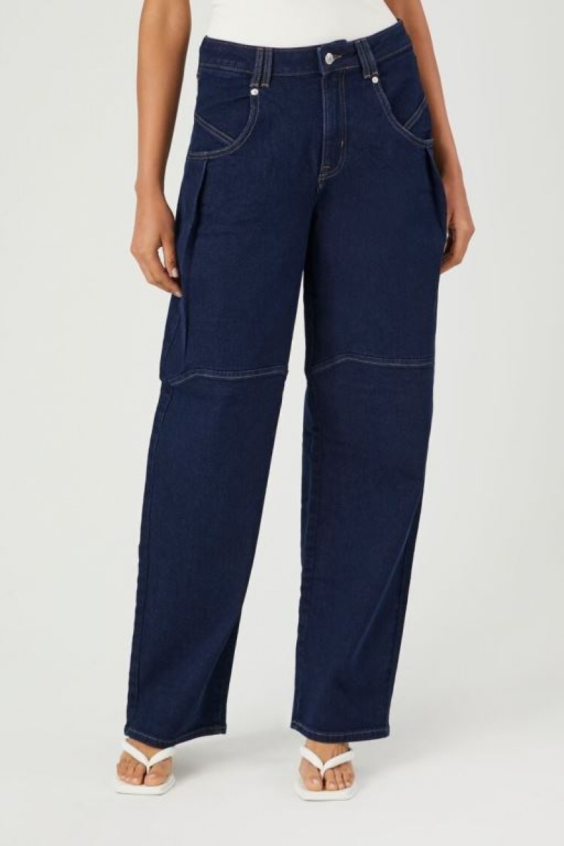 Jeans Forever 21 Gy Mid Rise Mujer Azules Oscuro | J3I1xecFEJF