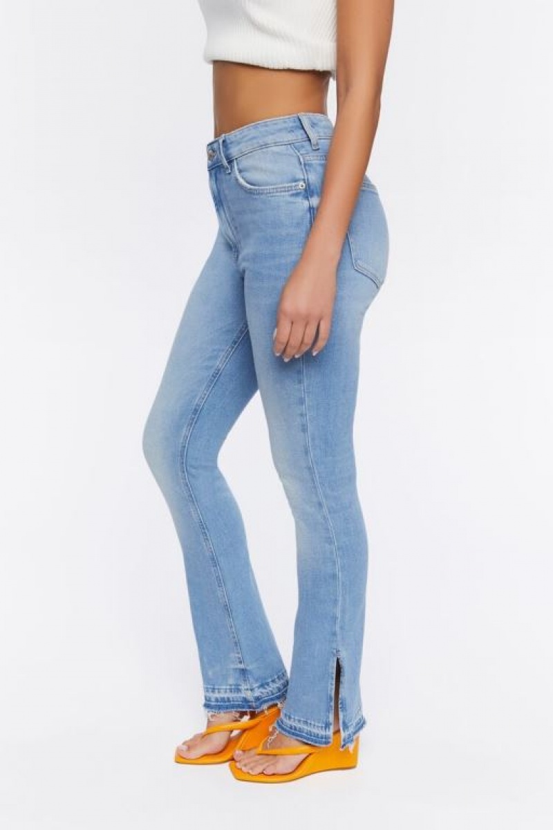 Jeans Forever 21 Hemp Bootcut Split Hem Mujer Azules Claro | ZOGWuF2VRUC