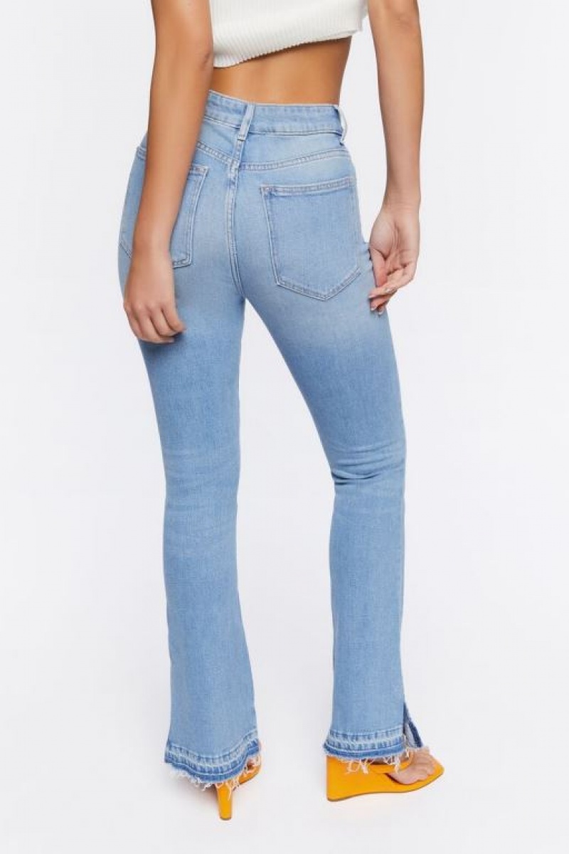 Jeans Forever 21 Hemp Bootcut Split Hem Mujer Azules Claro | ZOGWuF2VRUC