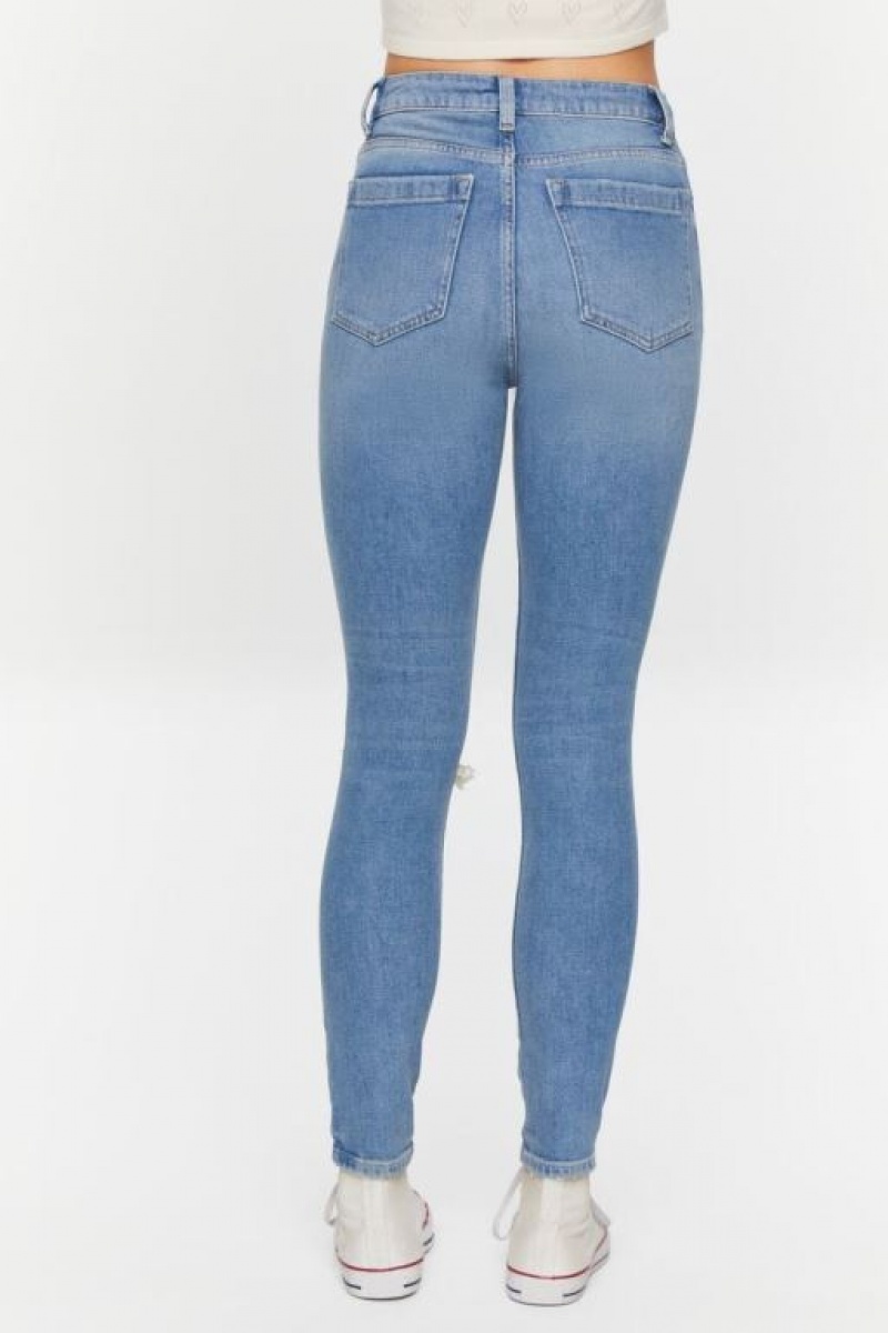 Jeans Forever 21 Hemp Flaco Mujer Azules | ol0JpagnpAI