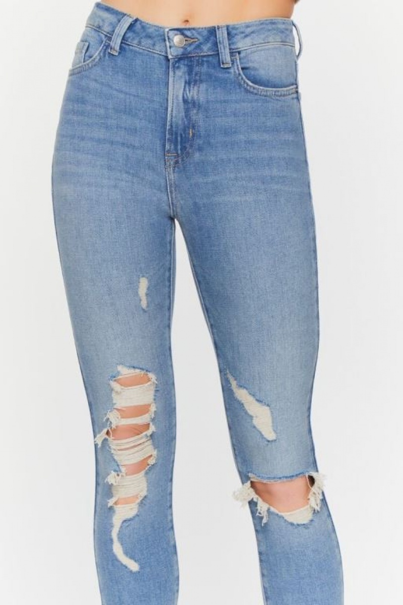 Jeans Forever 21 Hemp Flaco Mujer Azules | ol0JpagnpAI