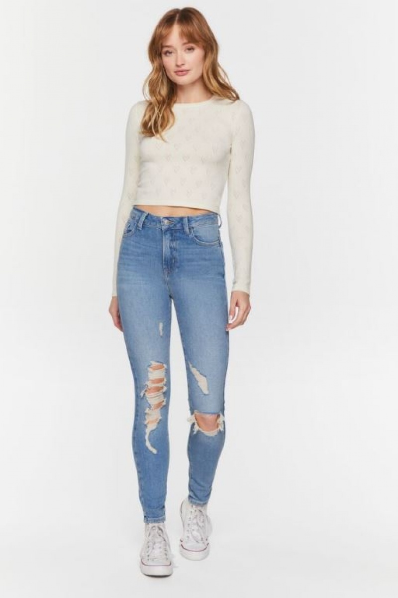 Jeans Forever 21 Hemp Flaco Mujer Azules | ol0JpagnpAI