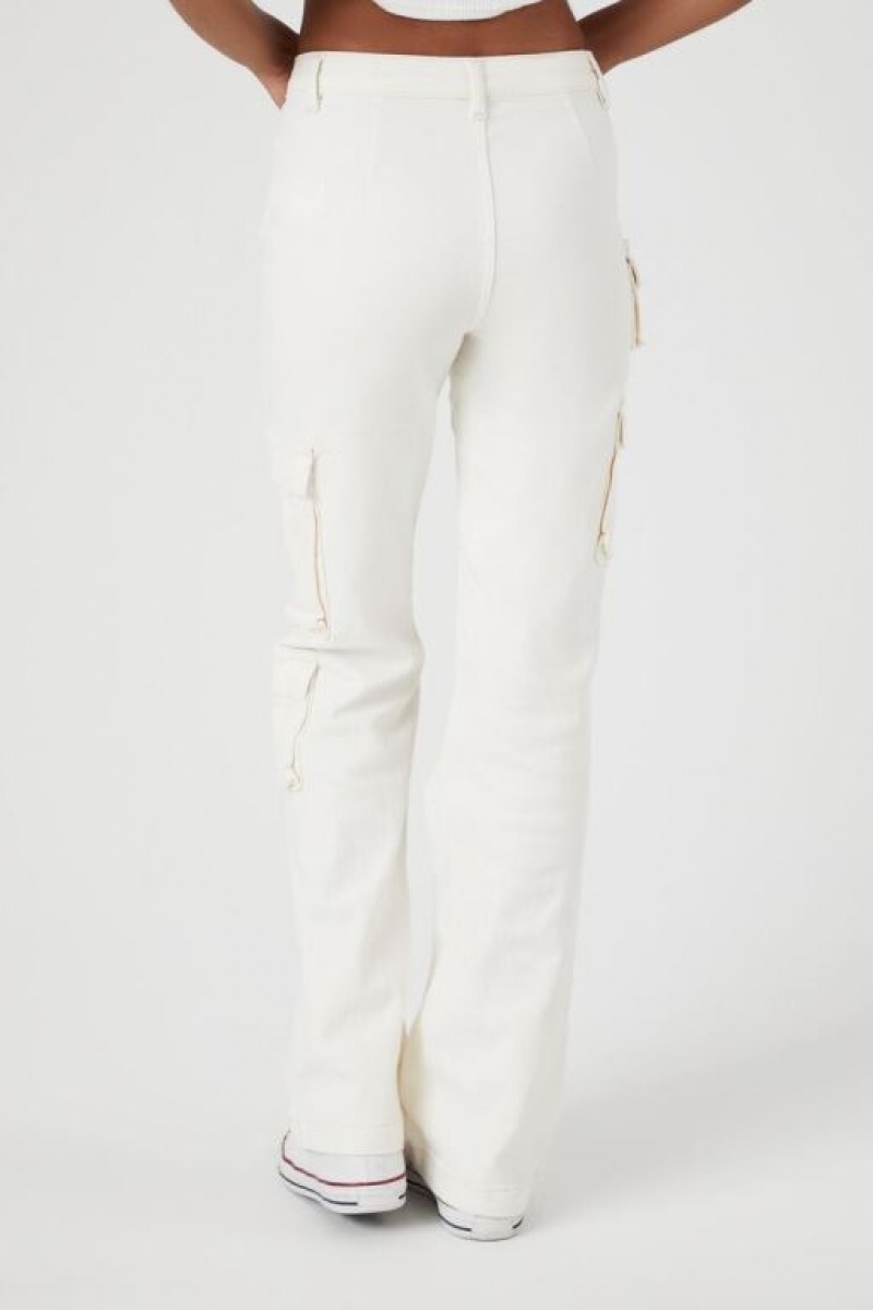 Jeans Forever 21 High Rise Cargo Bootcut Mujer Sandshell | uoAoScwUedn