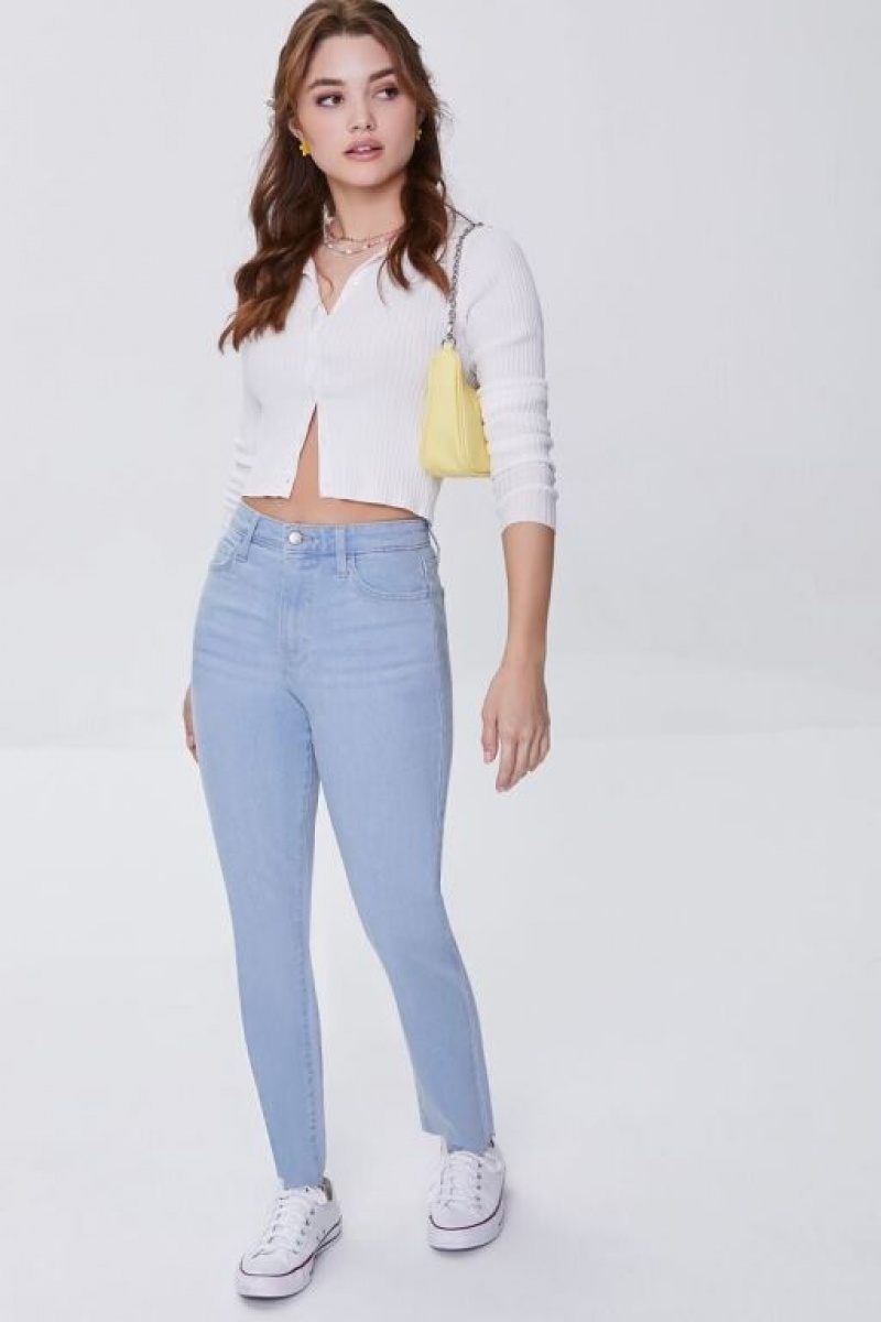 Jeans Forever 21 High Rise Mom Mujer Azules Claro | 18OuHxOlKsx