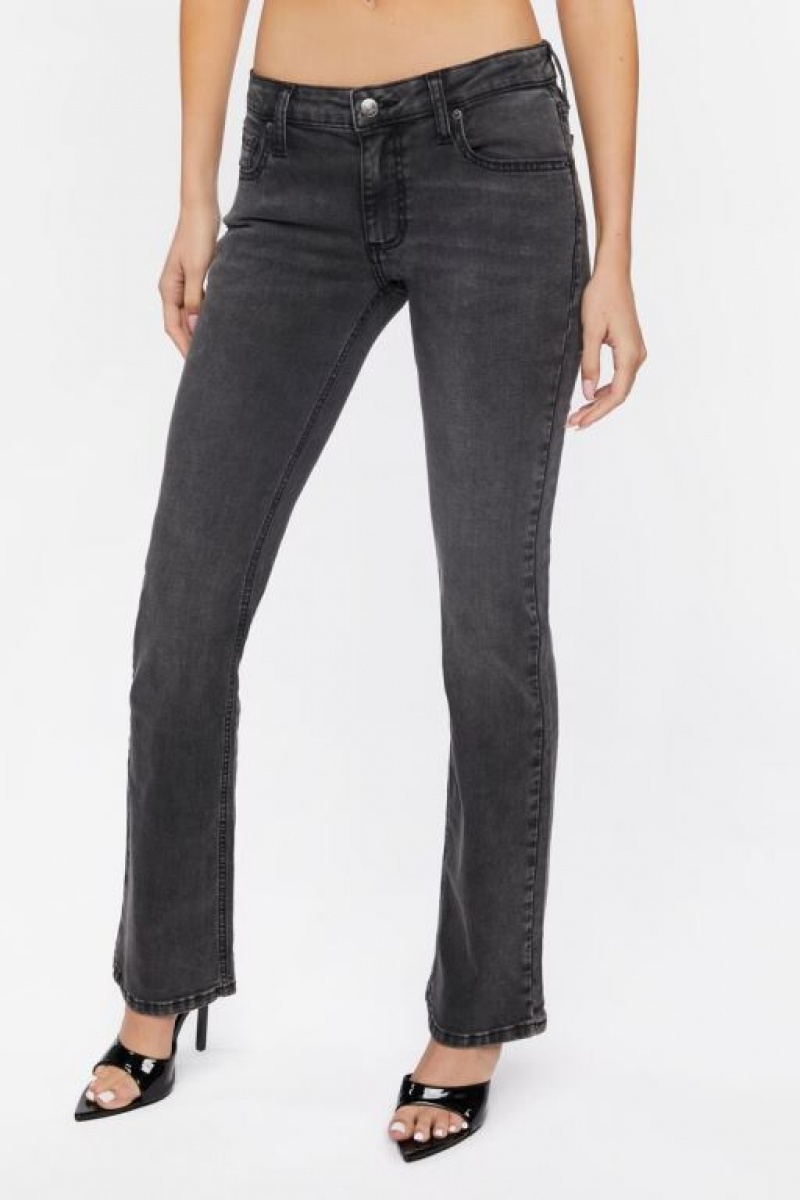 Jeans Forever 21 Low Rise Bootcut Mujer Negras | p6bnKcC2tUN