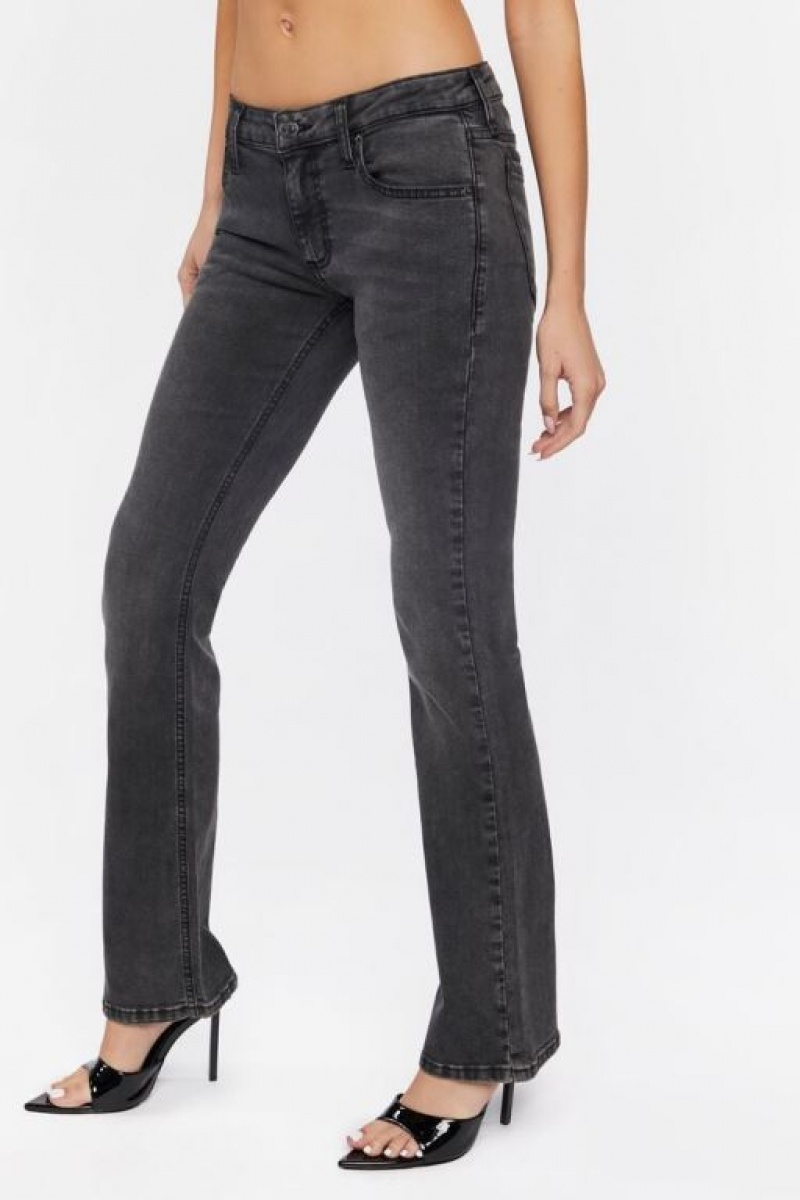 Jeans Forever 21 Low Rise Bootcut Mujer Negras | p6bnKcC2tUN