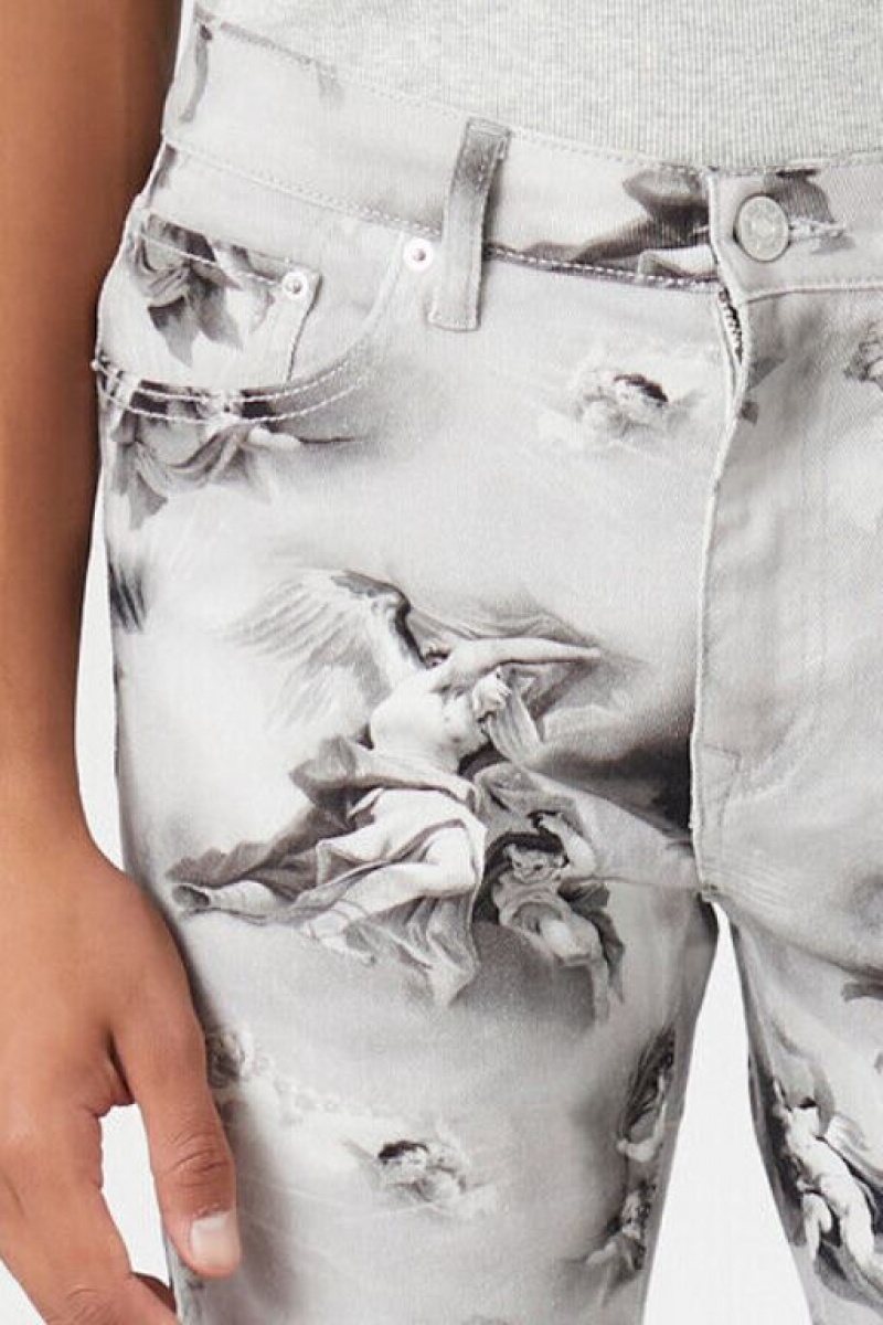 Jeans Forever 21 Marble Print Flaco Hombre Gris Multicolor | pjOXbMaTiV5