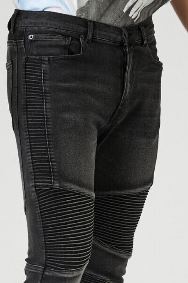 Jeans Forever 21 Moto Flaco Hombre Negras | 3aiAQjKxkEl