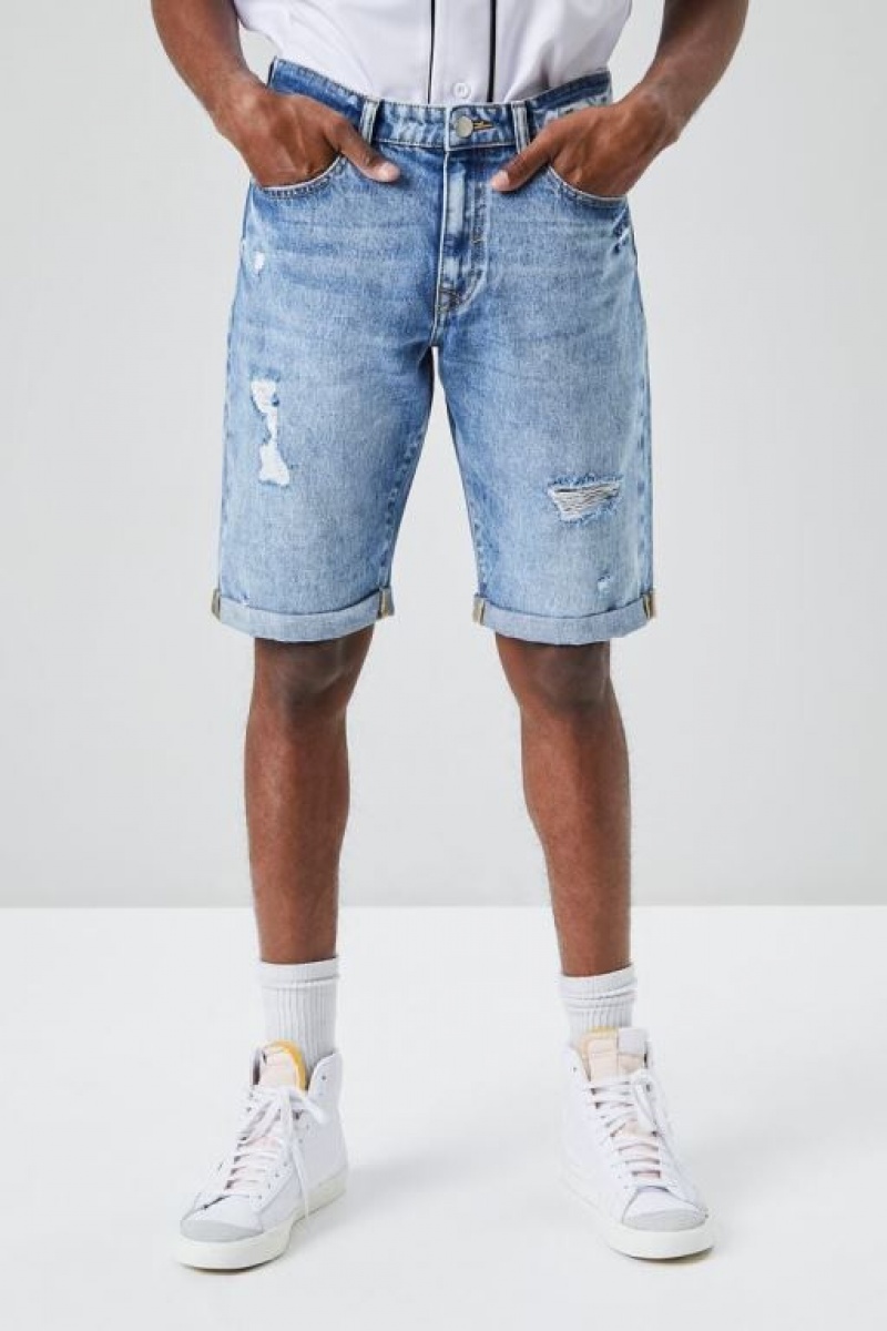 Jeans Forever 21 Organically Grown Cotton Denim Hombre Azules | OsE8UdzCAF2