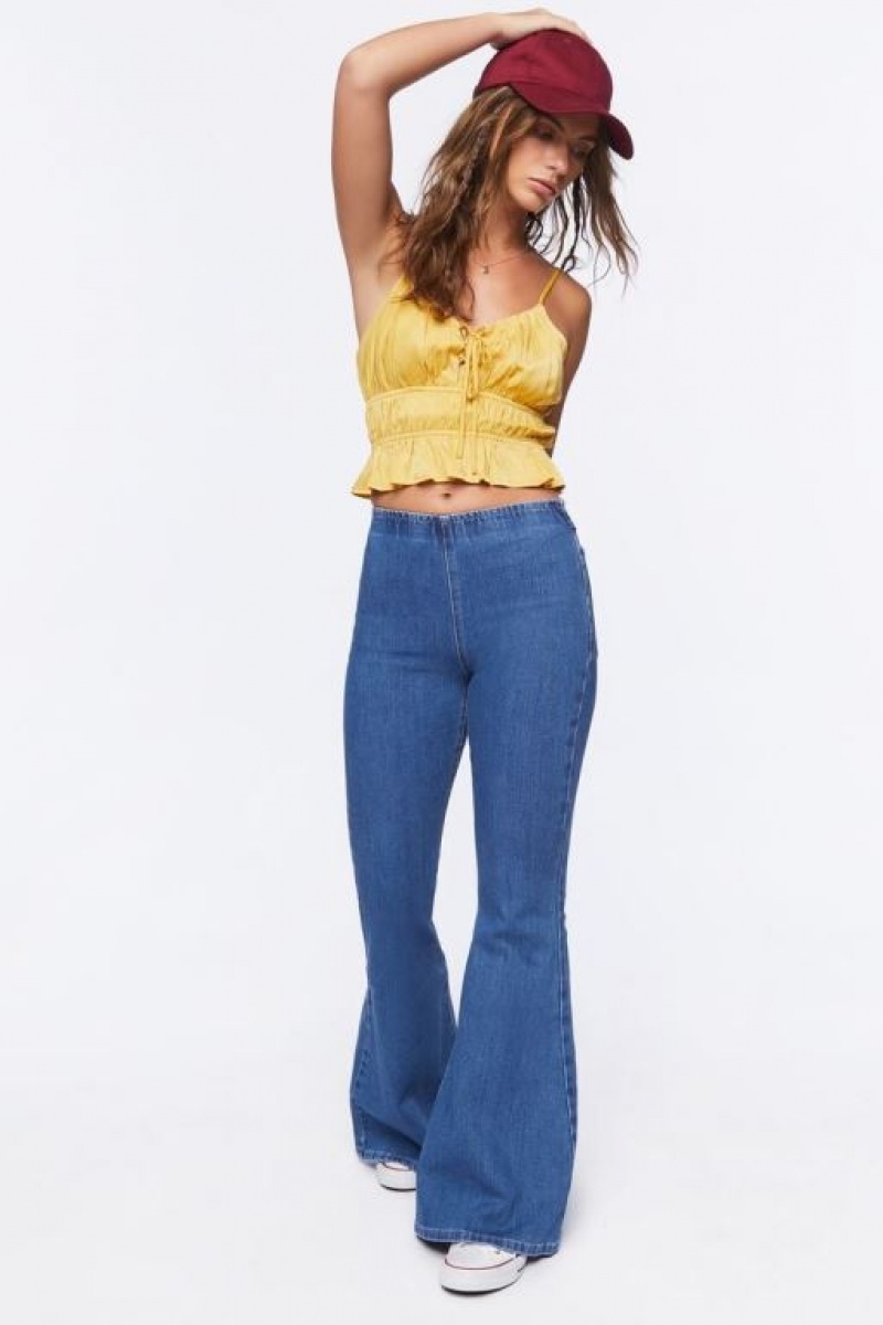 Jeans Forever 21 Premium Flare Mujer Azules | hCQ4lSKJ3x2