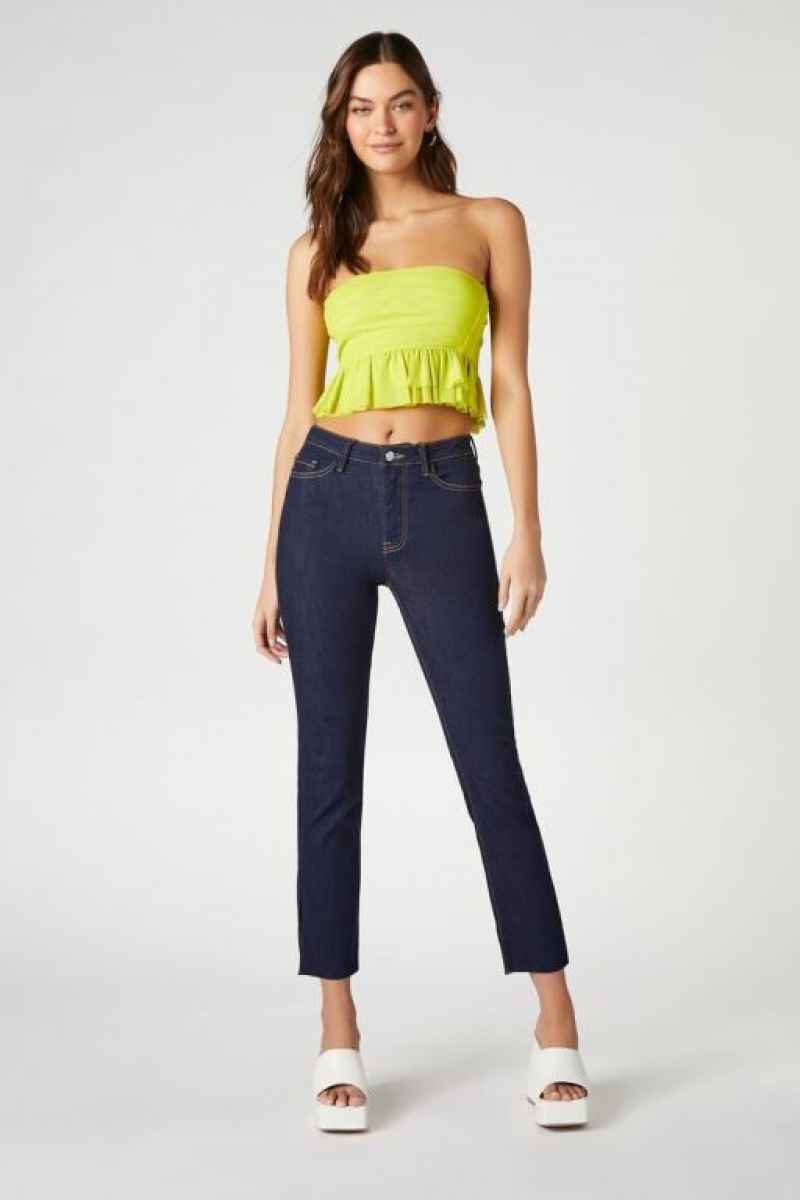 Jeans Forever 21 Recycled Cotton Directo Mujer Azules Oscuro | qITJbxxO0op