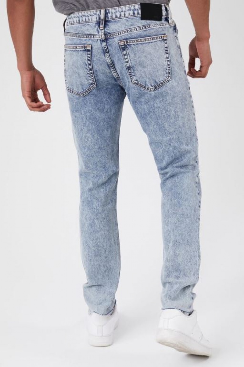 Jeans Forever 21 Recycled Cotton Distressed Hombre Azules | qJl2bNR3vAR