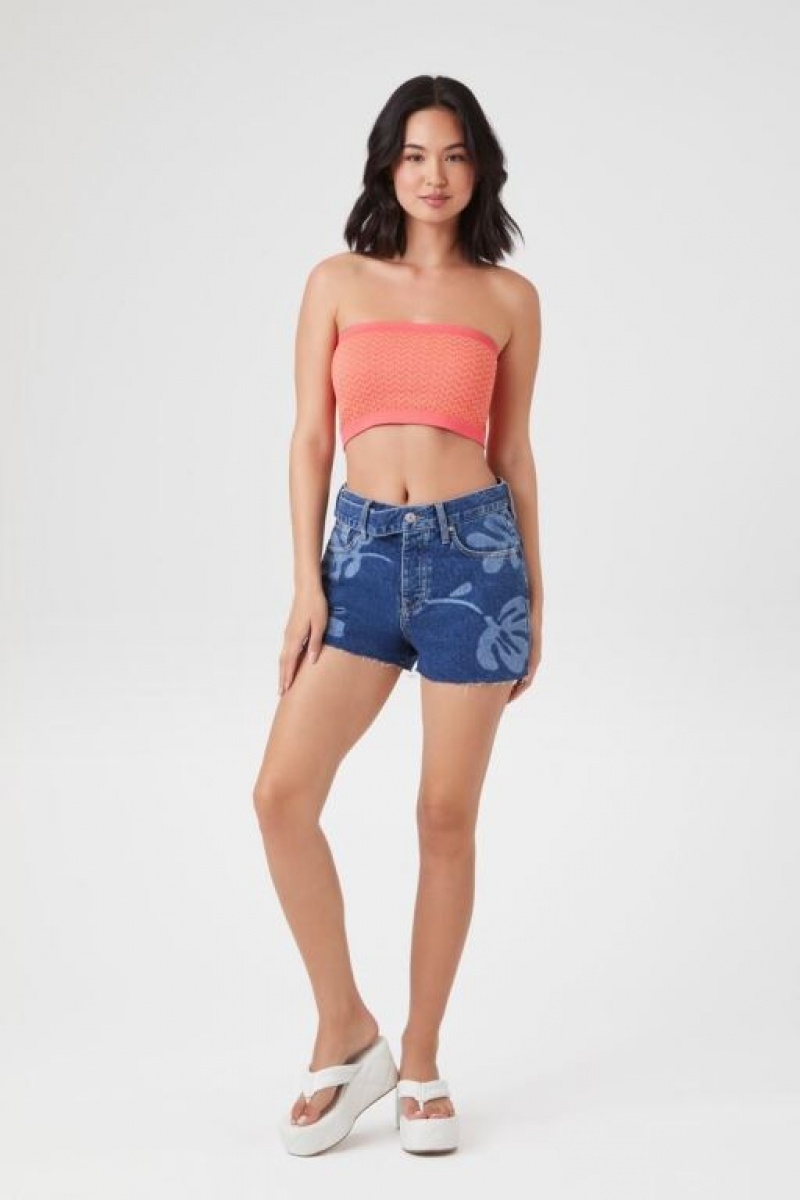 Jeans Forever 21 Recycled Cotton Tropical Denim Mujer Azules | f1uW1qOnSOC