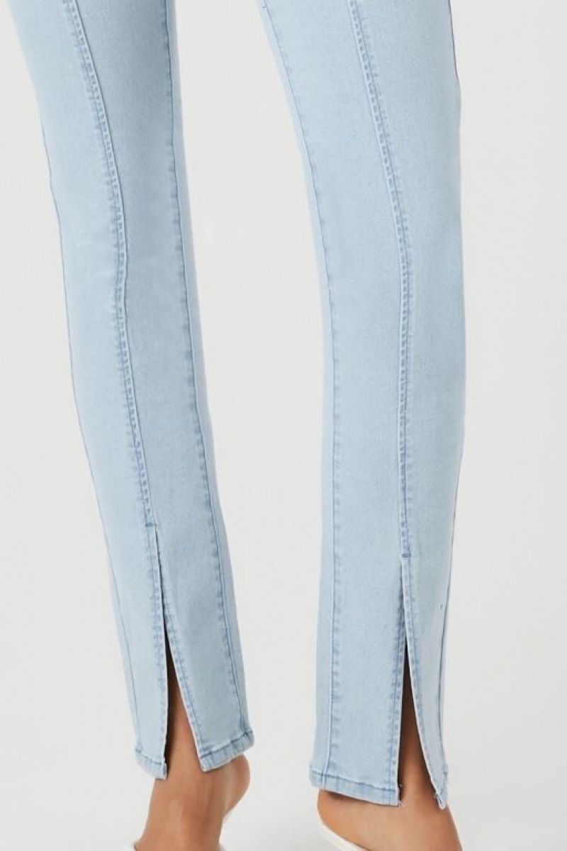 Jeans Forever 21 Seamed Split Hem Directo Mujer Azules Claro | MIGFRIX4i1C