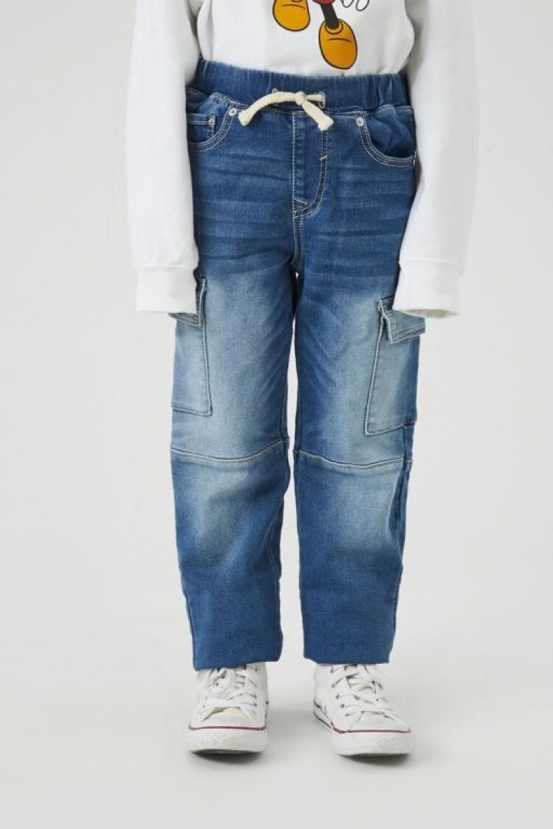 Jeans Forever 21 Slim Fit Drawstring Girls Boys Niños Azules | du8zlVC4y6E