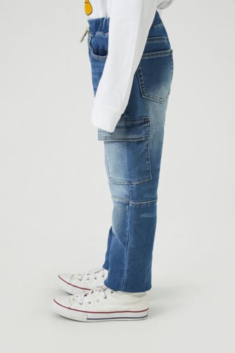 Jeans Forever 21 Slim Fit Drawstring Girls Boys Niños Azules | du8zlVC4y6E