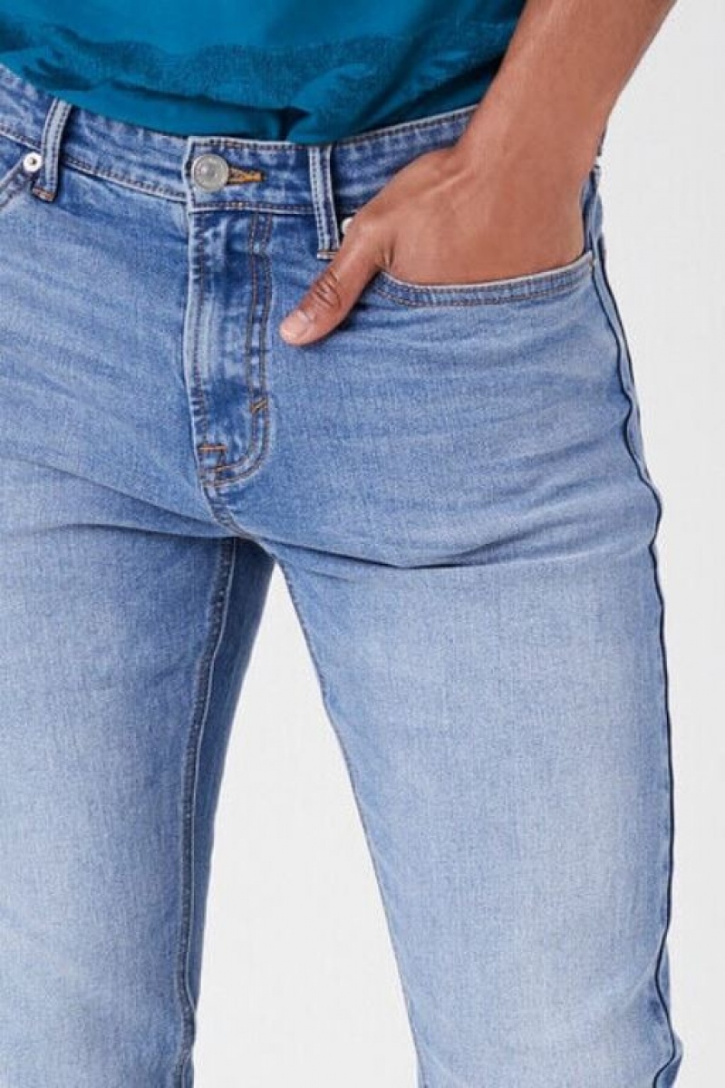 Jeans Forever 21 Stone Wash Flaco Hombre Azules | HFJxbNIjkhp