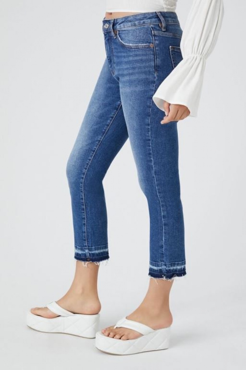 Jeans Forever 21 Stretch Denim Ankle Mujer Azules | THsAkOR3Lv1